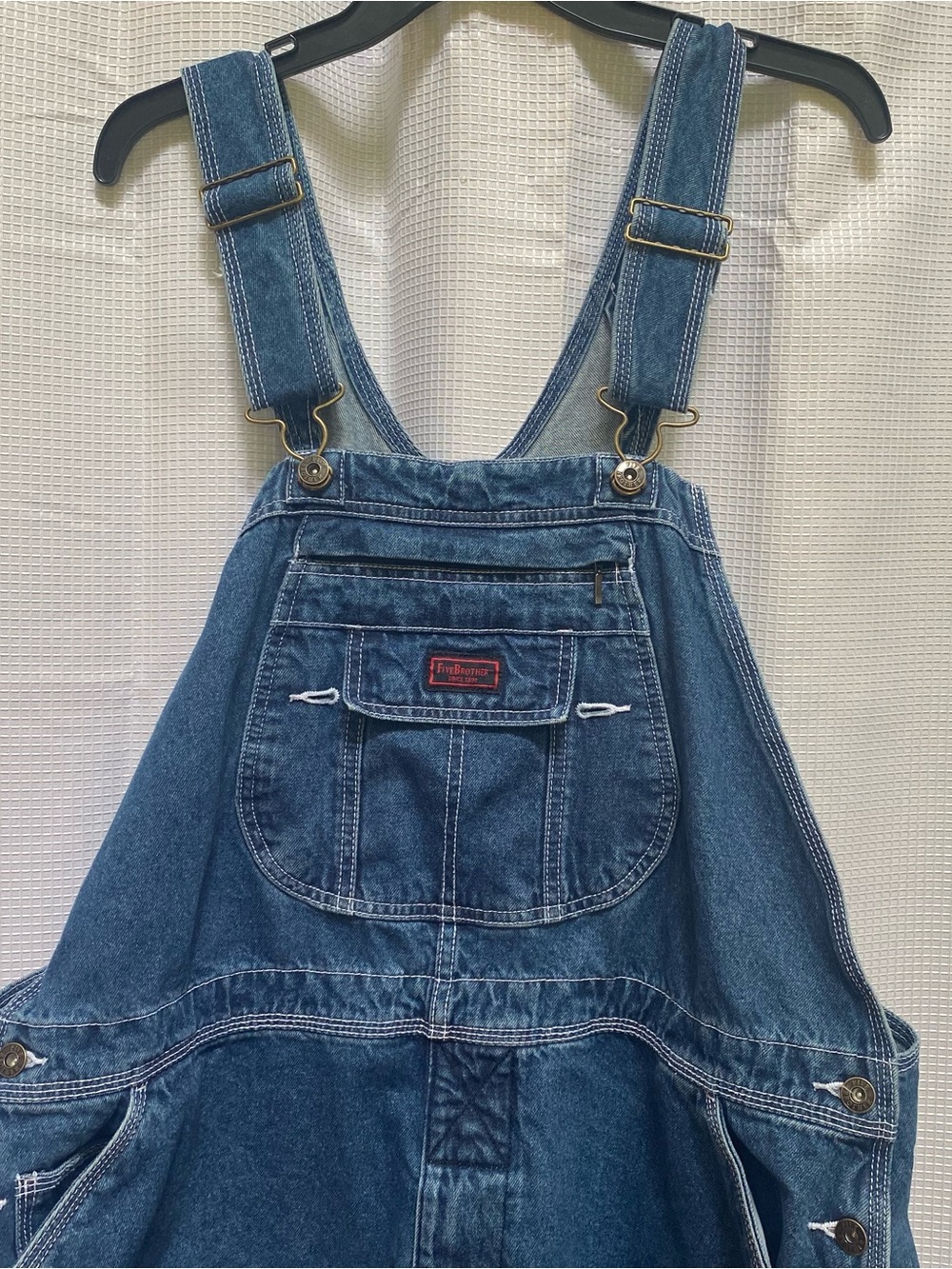 Men’s FIVE BROTHER Denim Bib Overalls Size  46x29